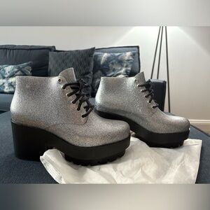 Melissa Shoes - Glitter Platform Booties - Size US 9 / EUR 40